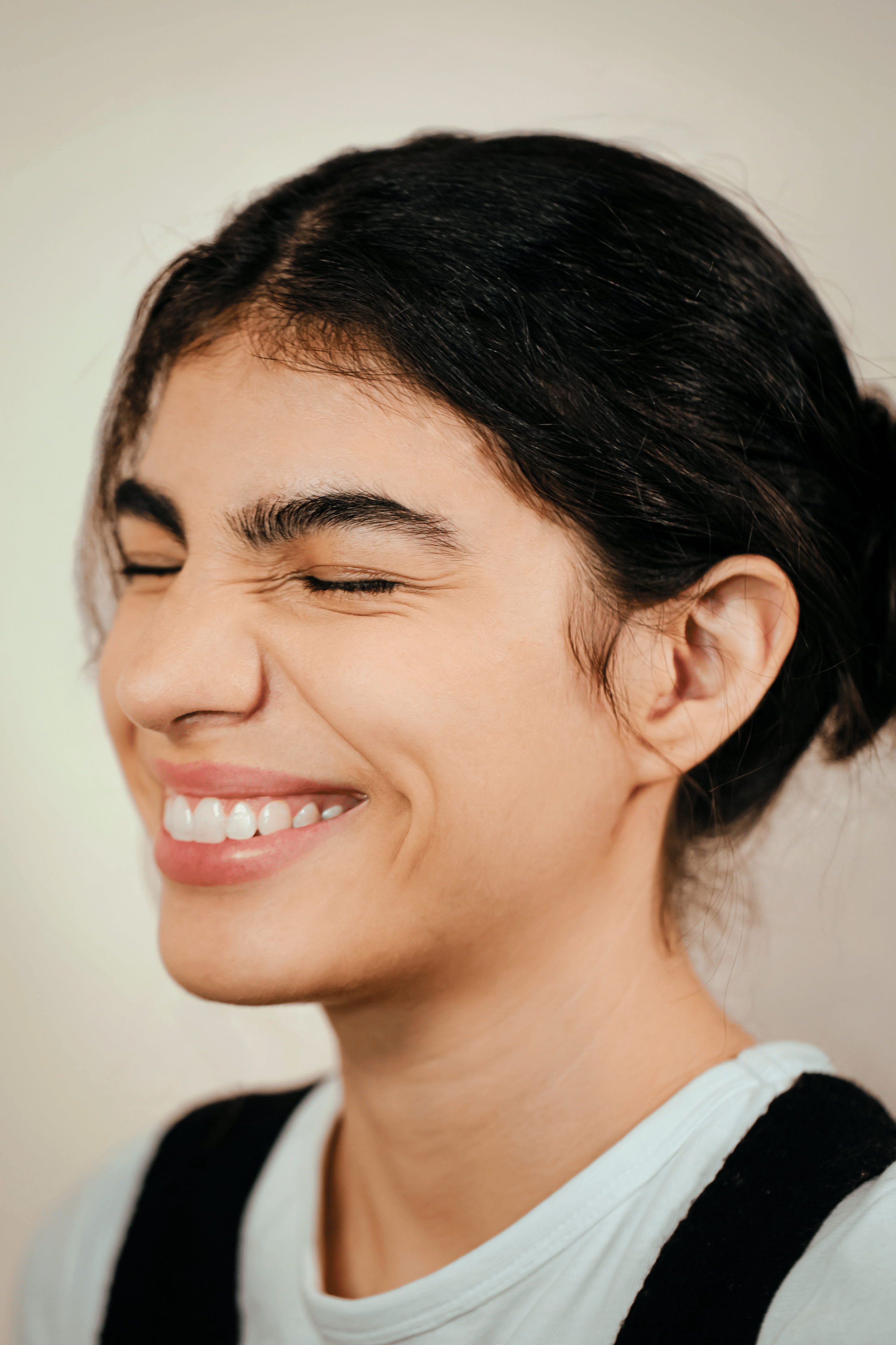Dents blanches et sourire éclatant